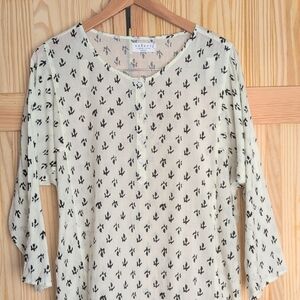 Velvet By Graham And spencer Sheer Tunic Dress 100% Cotton Size XL